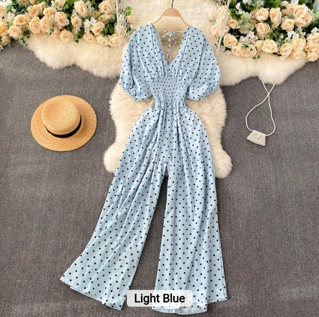 Polly polka dot jumpsuit (different colours available)